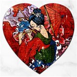 Geisha Jigsaw Puzzle (Heart)