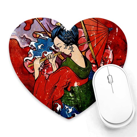 Geisha Heart Mousepad from ArtsNow.com Front