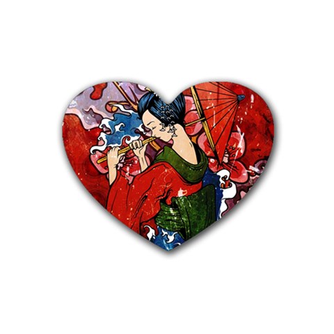 Geisha Heart Coaster (4 pack) from ArtsNow.com Front