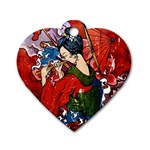 Geisha Dog Tag Heart (Two Sides)