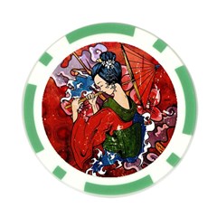 Geisha Poker Chip Card Guard from ArtsNow.com Front