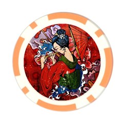 Geisha Poker Chip Card Guard from ArtsNow.com Front