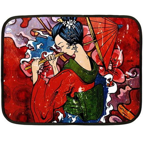 Geisha Double Sided Fleece Blanket (Mini) from ArtsNow.com 35 x27  Blanket Back