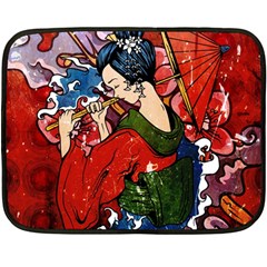 Geisha Double Sided Fleece Blanket (Mini) from ArtsNow.com 35 x27  Blanket Back