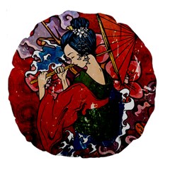 Geisha 18  Premium Round Cushion  from ArtsNow.com Front