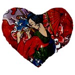 Geisha 19  Premium Heart Shape Cushion