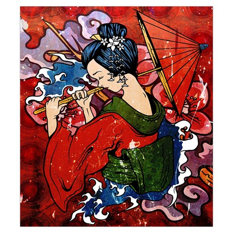 Geisha Drawstring Pouch (Small) from ArtsNow.com Front