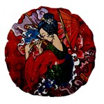 Geisha 18  Premium Flano Round Cushion 