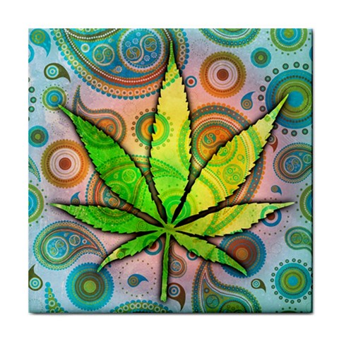 Ganja Tile Coaster from ArtsNow.com Front