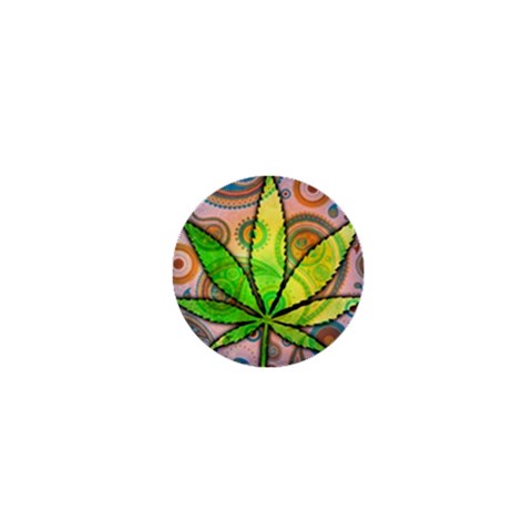 Ganja 1  Mini Button from ArtsNow.com Front