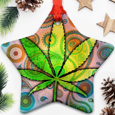 Ganja Ornament (Star) from ArtsNow.com Front