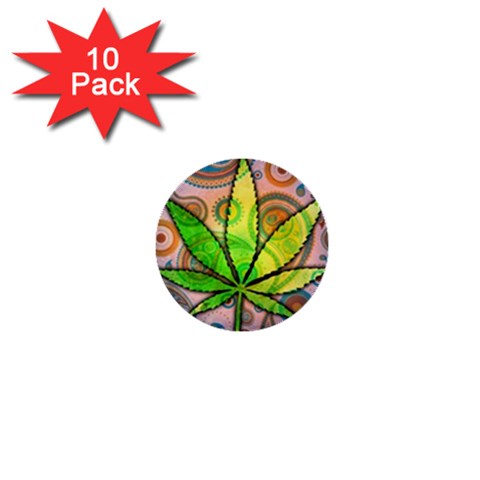 Ganja 1  Mini Button (10 pack)  from ArtsNow.com Front