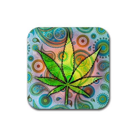 Ganja Rubber Coaster (Square) from ArtsNow.com Front