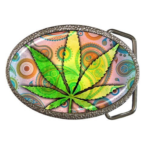 Ganja Belt Buckle from ArtsNow.com Front