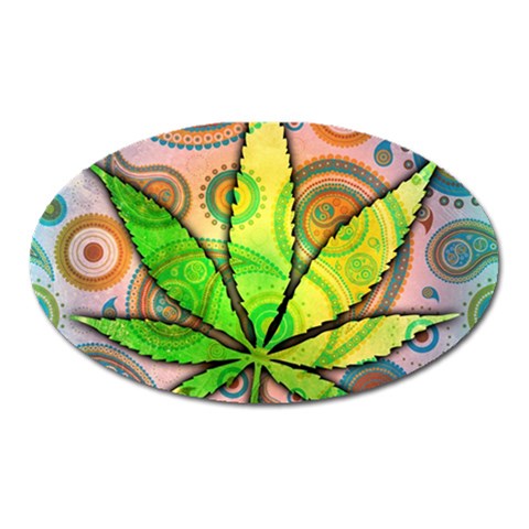 Ganja Magnet (Oval) from ArtsNow.com Front