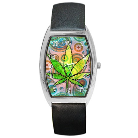 Ganja Barrel Style Metal Watch from ArtsNow.com Front