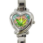 Ganja Heart Italian Charm Watch