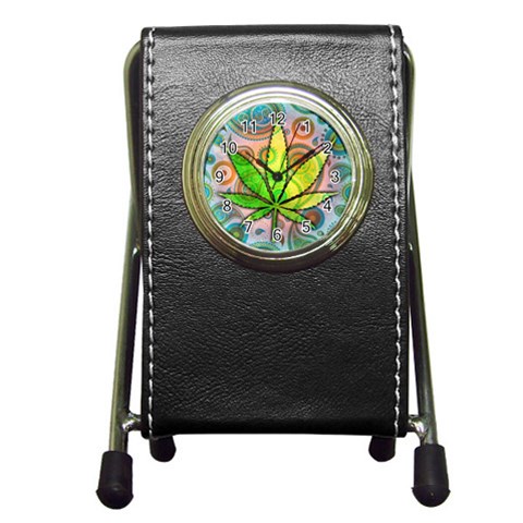 Ganja Pen Holder Desk Clock from ArtsNow.com Front