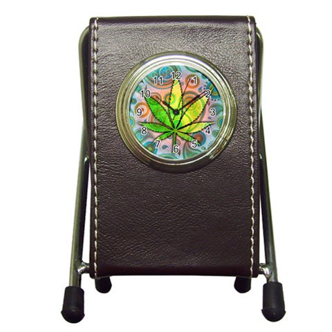 Ganja Pen Holder Desk Clock from ArtsNow.com Front