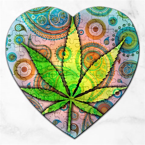 Ganja Jigsaw Puzzle (Heart) from ArtsNow.com Front