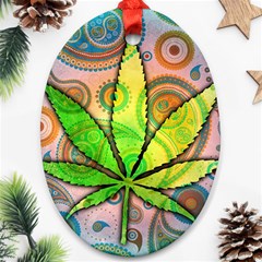 Ganja Oval Ornament (Two Sides) from ArtsNow.com Front