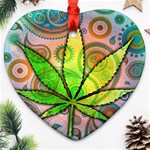 Ganja Heart Ornament (Two Sides)