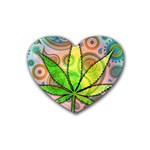 Ganja Rubber Coaster (Heart)