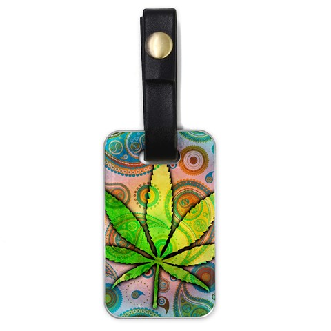 Ganja Luggage Tag (one side) from ArtsNow.com Front