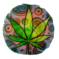 Ganja 18  Premium Round Cushion  from ArtsNow.com Front