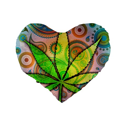 Ganja 16  Premium Heart Shape Cushion  from ArtsNow.com Back