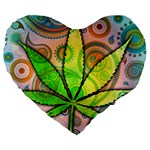 Ganja 19  Premium Heart Shape Cushion