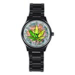 Ganja Men s Stainless Steel Round Dial Analog Watch