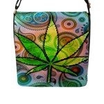 Ganja Flap Closure Messenger Bag (Large)