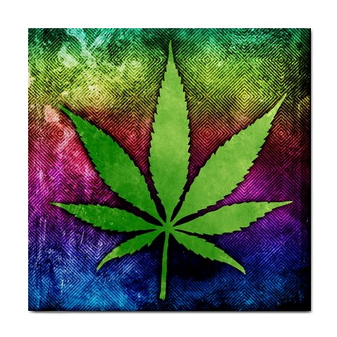 Pot Leaf Tile Coaster from ArtsNow.com Front