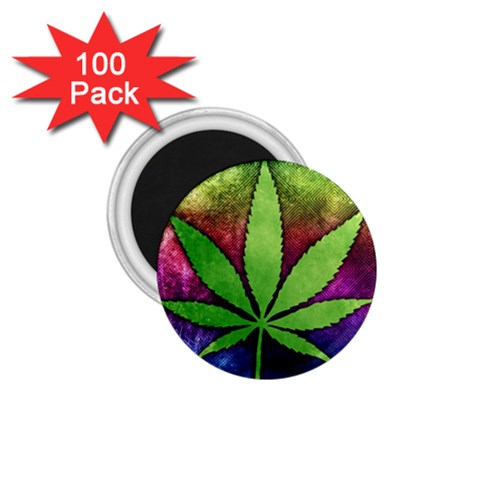 Pot Leaf 1.75  Magnet (100 pack)  from ArtsNow.com Front