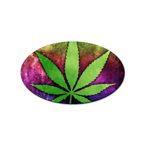 Pot Leaf Sticker (Oval) from ArtsNow.com Front