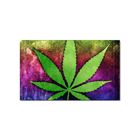 Pot Leaf Sticker (Rectangular) from ArtsNow.com Front