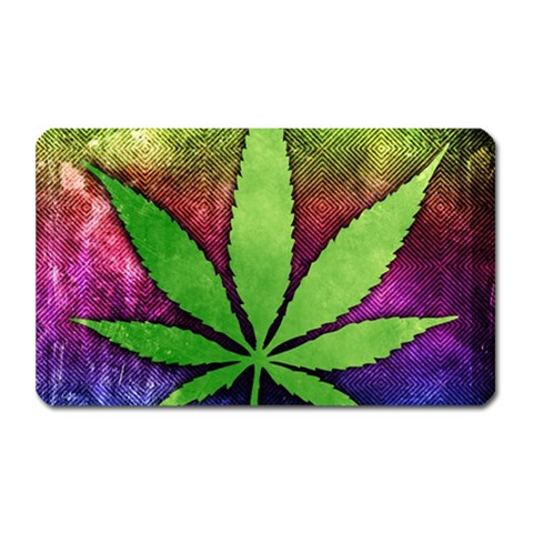 Pot Leaf Magnet (Rectangular) from ArtsNow.com Front