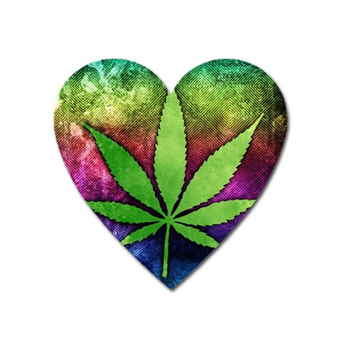 Pot Leaf Magnet (Heart) from ArtsNow.com Front