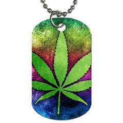 Pot Leaf Dog Tag (Two Sides) from ArtsNow.com Back