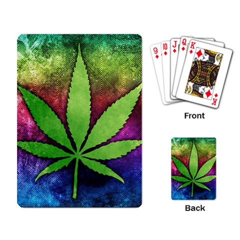 Pot Leaf Playing Cards Single Design from ArtsNow.com Back