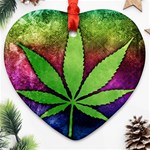 Pot Leaf Heart Ornament (Two Sides)