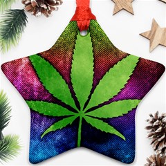 Pot Leaf Star Ornament (Two Sides) from ArtsNow.com Front