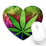 Pot Leaf Heart Mousepad