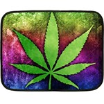 Pot Leaf Double Sided Fleece Blanket (Mini)