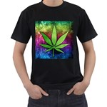 Pot Leaf Men s T-Shirt (Black)