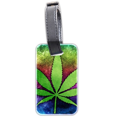 Pot Leaf Luggage Tag (two sides) from ArtsNow.com Back