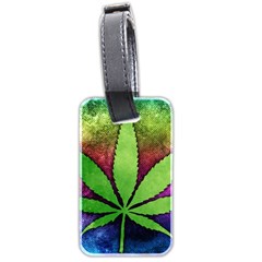 Pot Leaf Luggage Tag (two sides) from ArtsNow.com Back