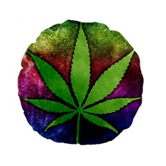 Pot Leaf 15  Premium Round Cushion  from ArtsNow.com Back