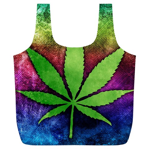 Pot Leaf Full Print Recycle Bag (XL) from ArtsNow.com Back